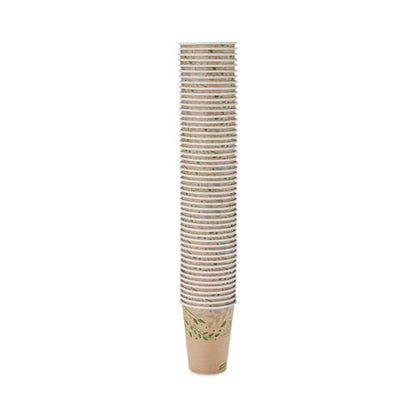 Ecosmart Recycled Fiber Hot/cold Cups, 12 Oz, Paper, Kraft/green, 50/sleeve, 20 Sleeves/carton