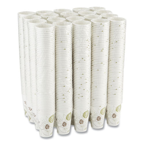 Pathways Paper Hot Cups, 16 Oz, White/brown, 50/sleeve, 20 Sleeves/carton