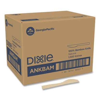Bamboo Cutlery, Mediumweight Knife, Paper, Light Golden, 100/pack, 10 Packs/carton