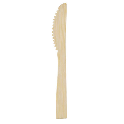 Bamboo Cutlery, Mediumweight Knife, Paper, Light Golden, 100/pack, 10 Packs/carton