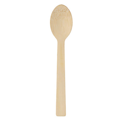 Bamboo Cutlery, Mediumweight Spoon, Paper, Light Golden, 100/pack, 10 Packs/carton