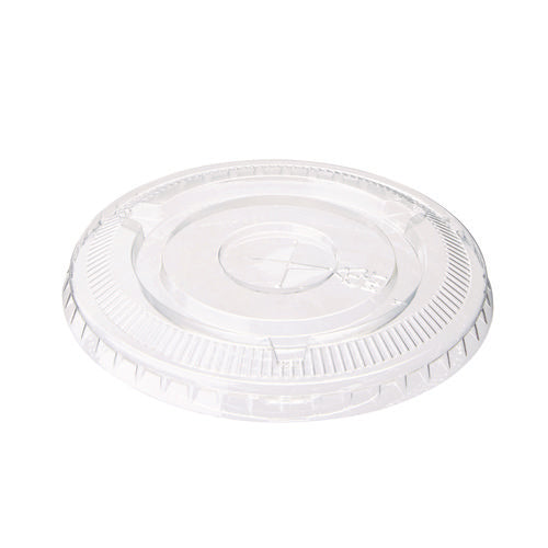 Cold Drink Cup Lids, Fits 9 Oz To 12 Oz Cold Cups, Plastic, Clear, 100/sleeve, 10 Sleeves/carton