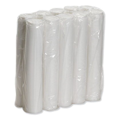 Dome Hot Drink Lids, Fits 8 Oz Hot Cups, Plastic, White, 100/sleeve, 10 Sleeves/carton