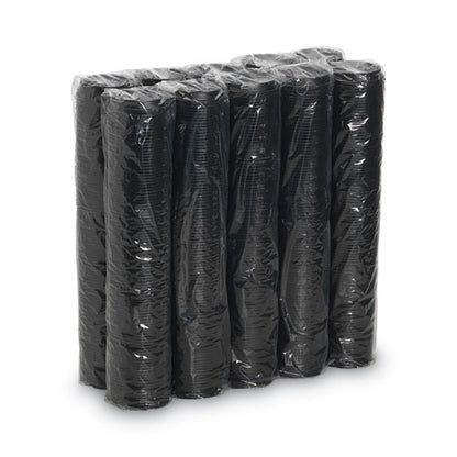 Drink-thru Lids, Fits 10 Oz To 20 Oz Hot Cups, Plastic, Black, 1,000/carton