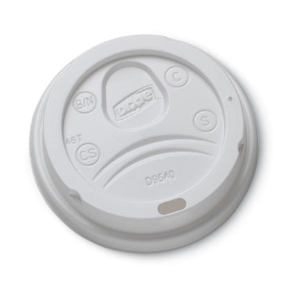 Sip-through Dome Hot Drink Lids, Fits 10 Oz Hot Cups, Plastic, White, 100/pack
