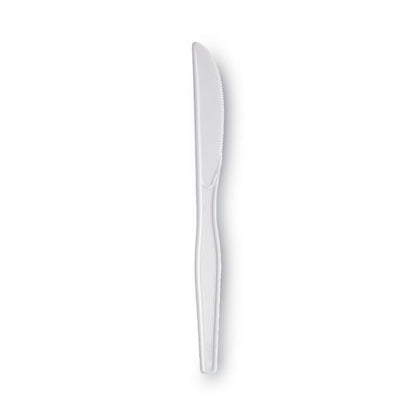 Plastic Cutlery, Heavyweight Knife, White, 1,000/carton