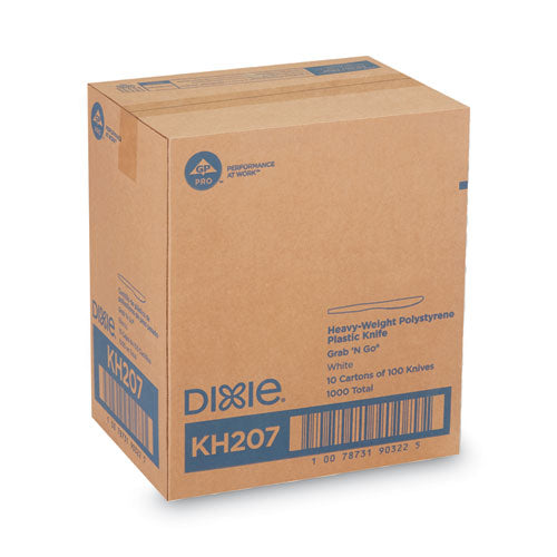 Plastic Cutlery, Heavyweight Knife, White, 1,000/carton