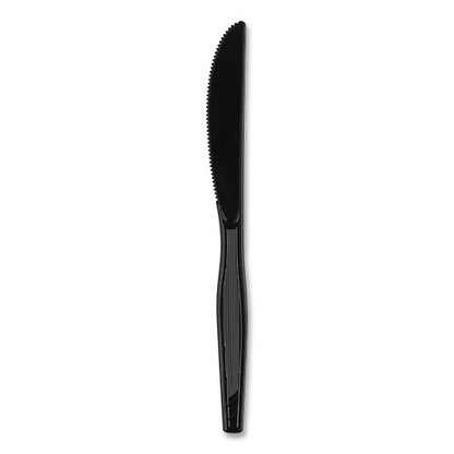 Plastic Cutlery, Heavyweight Knife, Black, 1,000/carton