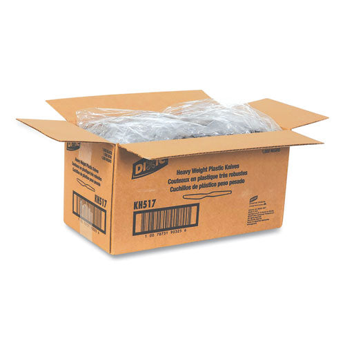 Plastic Cutlery, Heavyweight Knife, Black, 1,000/carton