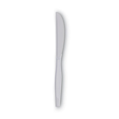 Plastic Cutlery, Heavy Mediumweight Knife, White, 1,000/carton