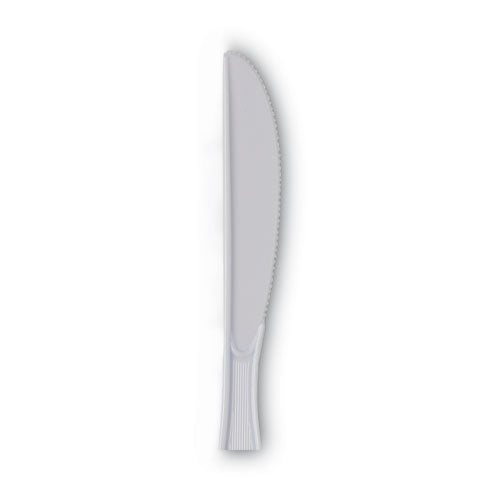 Plastic Cutlery, Heavy Mediumweight Knife, White, 1,000/carton