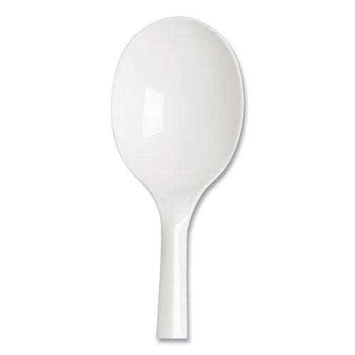 Plastic Cutlery, Mediumweight Soup Spoon, White, 1,000/carton