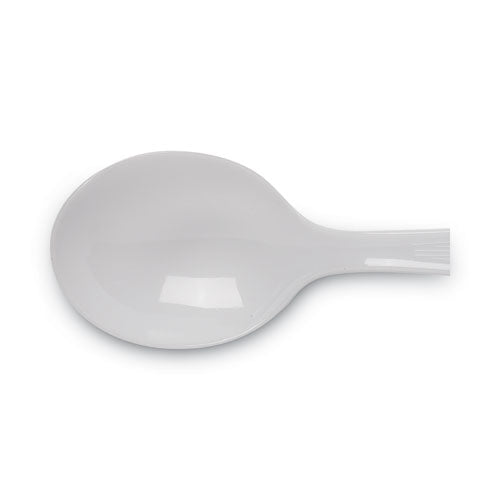 Plastic Cutlery, Heavyweight Soup Spoon, White, 100/box, 10 Boxes/carton