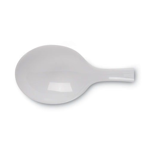 Plastic Cutlery, Heavyweight Soup Spoon, White, 100/box