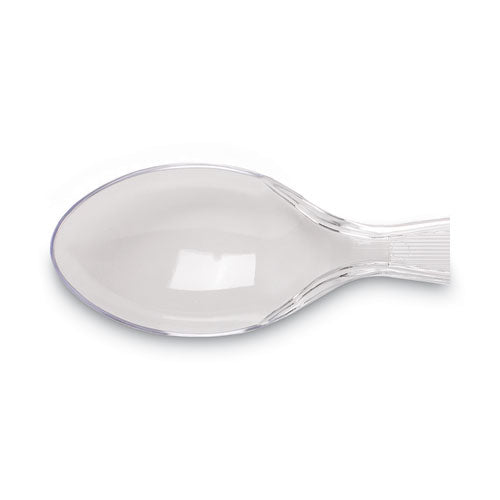 Plastic Cutlery, Heavyweight Spoon, Crystal Clear, 1,000/carton