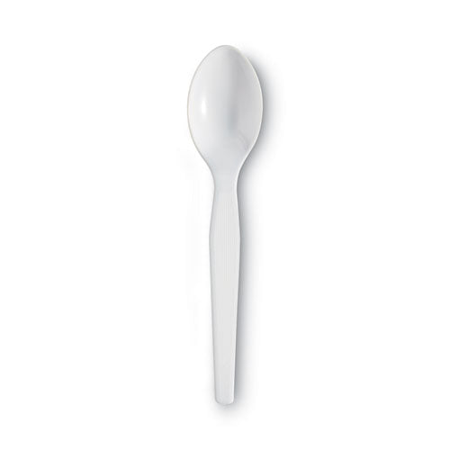 Plastic Cutlery, Heavyweight Spoon, White, 100/box, 10 Boxes/carton