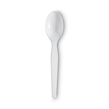 Plastic Cutlery, Heavyweight Spoon, White, 100/box
