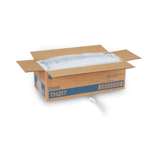 Plastic Cutlery, Heavyweight Spoon, White, 1,000/carton