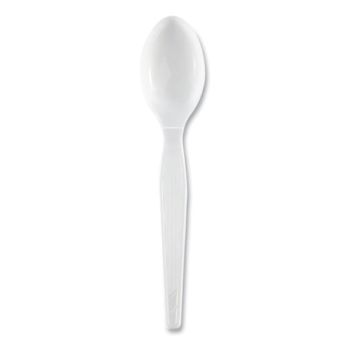 Plastic Cutlery, Heavyweight Spoon, White, 1,000/carton