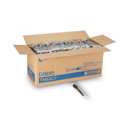 Individually Wrapped Heavyweight Spoon, Plastic, Black, 1,000/carton