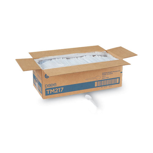 Plastic Cutlery, Heavy Mediumweight Spoon, White, 1,000/carton