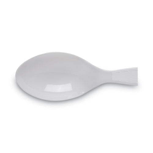Plastic Cutlery, Heavy Mediumweight Spoon, White, 1,000/carton