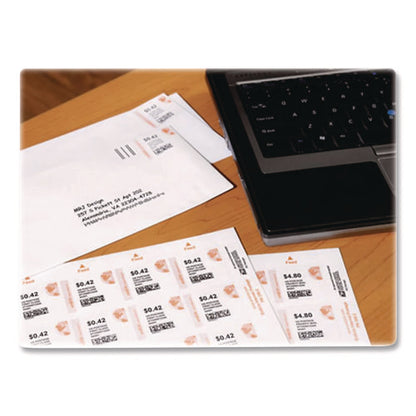 Printable Postage Stamp Sheets, White, 24 Labels/sheet, 8 Sheets, 192 Labels/pack