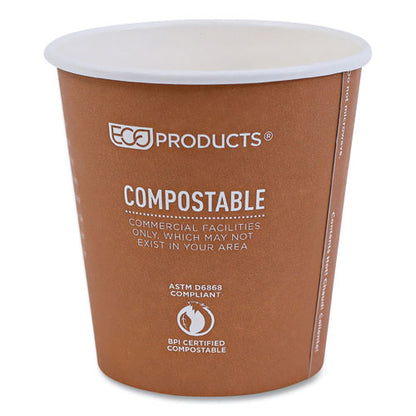 World Art Renewable And Compostable Hot Cups, 10 Oz, Paper, Gray, 50/pack, 20 Packs/carton