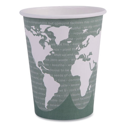 World Art Renewable And Compostable Hot Cups, 12 Oz, Paper, Gray, 50/pack, 20 Packs/carton
