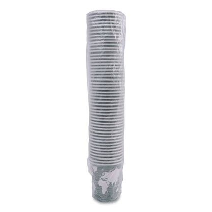 World Art Renewable And Compostable Hot Cups, 12 Oz, Paper, Gray, 50/pack