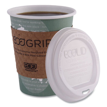 World Art Renewable And Compostable Hot Cups, 12 Oz, Paper, Gray, 50/pack