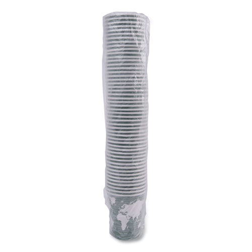 World Art Renewable And Compostable Hot Cups, 12 Oz, Paper, Gray, 50/pack, 20 Packs/carton