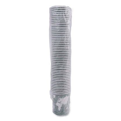 World Art Renewable And Compostable Hot Cups, 12 Oz, Paper, Gray, 50/pack, 20 Packs/carton