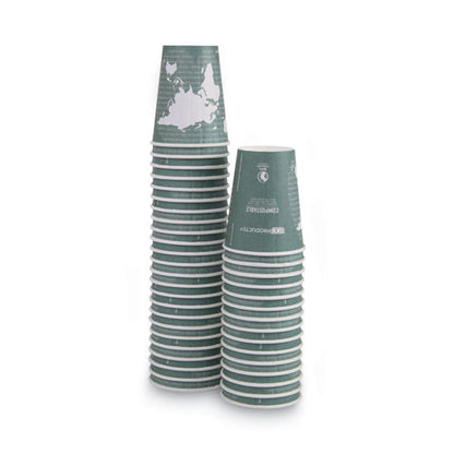 World Art Renewable And Compostable Insulated Hot Cups, 12 Oz, Paper, Brown/white, 40/pack, 15 Packs/carton