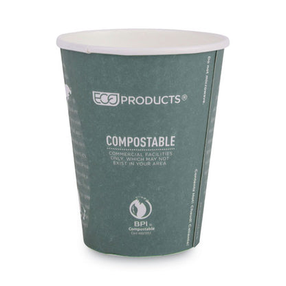 World Art Renewable And Compostable Insulated Hot Cups, 12 Oz, Paper, Brown/white, 40/pack, 15 Packs/carton