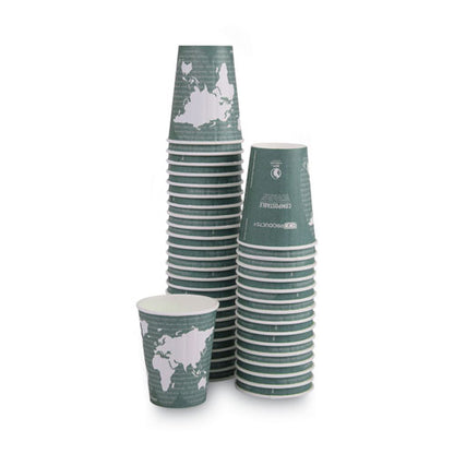 World Art Renewable And Compostable Insulated Hot Cups, 12 Oz, Paper, Brown/white, 40/pack, 15 Packs/carton