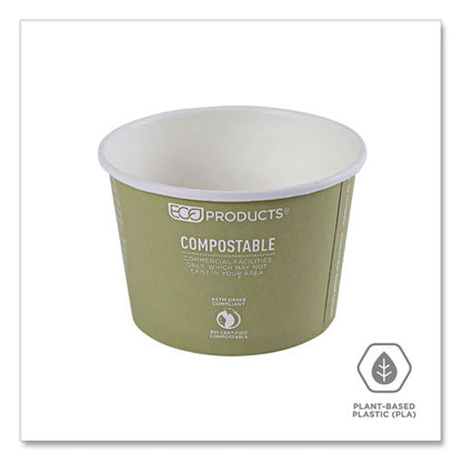 World Art Renewable And Compostable Food Container, 16 Oz, 4.05" Diameter X 3" H, Seafoam, Paper, 25/pack, 20 Packs/carton