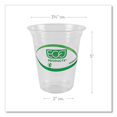 Greenstripe Renewable And Compostable Cold Cups, 16 Oz, Plastic, Clear, 50/pack, 20 Packs/carton