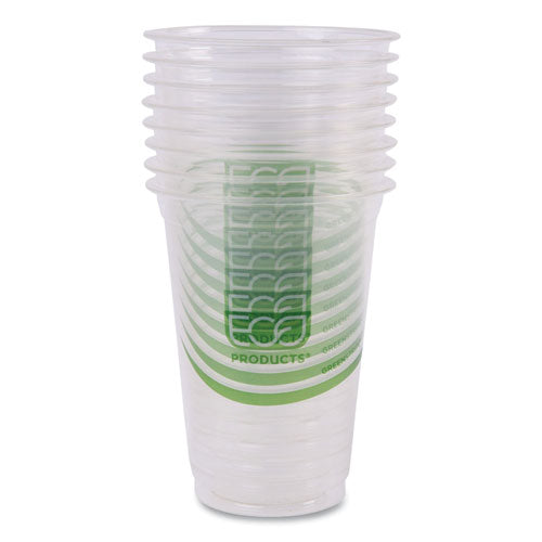 Greenstripe Renewable And Compostable Cold Cups, 16 Oz, Plastic, Clear, 50/pack, 20 Packs/carton
