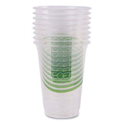 Greenstripe Renewable And Compostable Cold Cups, 16 Oz, Plastic, Clear, 50/pack, 20 Packs/carton