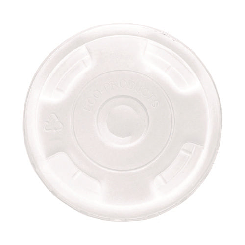 Bluestripe Recycled Content Cold Cup Flat Lids, Fits 9 Oz To 24 Oz Cold Cups, Plastic, Clear, 100/pack, 10 Packs/carton