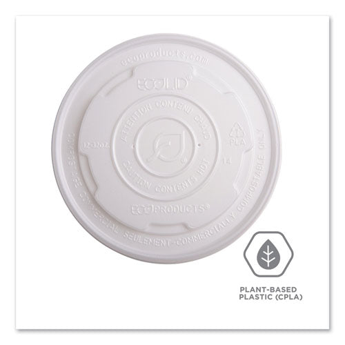 World Art Pla-laminated Soup Container Lids, For 12 Oz To 32 Oz Containers, White, Plastic, 50/pack, 10 Packs/carton
