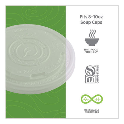 World Art Pla-laminated Soup Container Lids, Fits 8 Oz, Translucent, Plastic, 50/pack, 20 Packs/carton