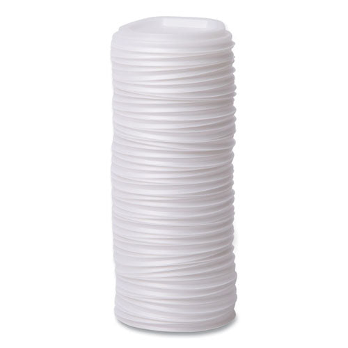 Ecolid Renewable/compostable Hot Cup Lids, Fits 10 Oz To 20 Oz Hot Cups, Plastic, White, 50/pack, 16 Packs/carton