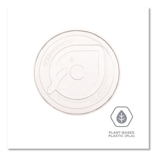 Greenstripe Cold Cup Flat Lids, Fits 9 Oz To 24 Oz Cold Cups, Plastic, Clear, 100/pack, 10 Packs/carton