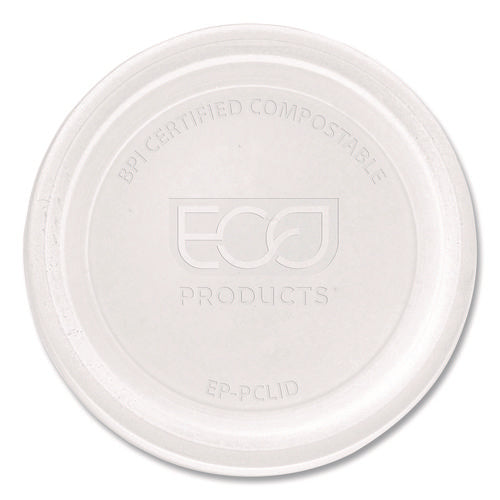 Compostable Clear Pla Plastic Portion Cup Lids, Fits 2 Oz To 4 Oz Portion Cups, Clear, 2,000/carton