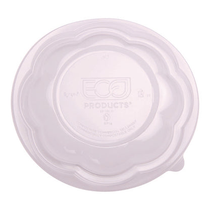 Renewable And Compostable Lids, Fits 24, 32 And 48 Oz Salad Bowls, Clear, Plastic, 300/carton