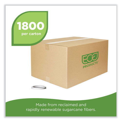Sugarcane Portion Cup Lids, Fits 2 Oz Portion Cups, White, 2,500/carton