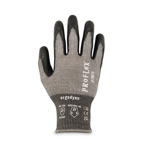 Proflex 7072 Ansi A7 Nitrile-coated Cr Gloves, En388: 4x44f, 9" Long, X-large, Gray, 12 Pairs