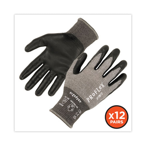 Proflex 7072 Ansi A7 Nitrile-coated Cr Gloves, En388: 4x44f, 9" Long, Xx-large, Gray, 12 Pairs
